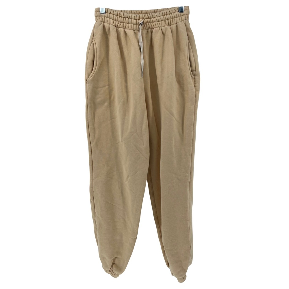 The Frankie Shop Pants Medium m High Rise Sweatpants Joggers Heavy Cotton Yellow
